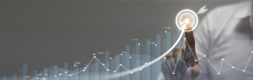 Investors calculates financial data and economy for long-term investments.